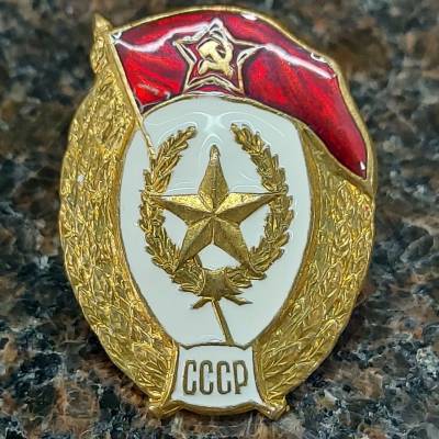 Знак нагрудный Военное училище общевойсковое СССР закрутка (2301941) - HAKKI.RU