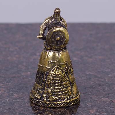 Колокольчик сувенирный богатырь Добрыня Никитич бронзовый (4416007) - HAKKI.RU