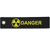 Брелок с символикой DANGER ( ОПАСНЫЙ ) вышитый полоса ( лента ) 13х3 черный (4402422) - ВОЕНТОРГ ТЫЛОВИК