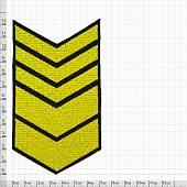 Знак - годичка ( нашивка шеврон ) нарукавный за выслугу лет ( по годам службы ) 13 лет вышитый (2508038) - ВОЕНТОРГ ТЫЛОВИК