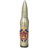 Зажигалка патрон с символикой КГБ СССР малая газовая золотистая (4403946) - ВОЕНТОРГ ТЫЛОВИК