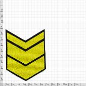 Знак - годичка ( нашивка шеврон ) нарукавный за выслугу лет ( по годам службы ) 11 лет вышитый (2508036) - ВОЕНТОРГ ТЫЛОВИК