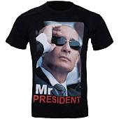 Футболка с патриотической символикой В.В.Путин / Mr.President черная (1208790) - ВОЕНТОРГ ТЫЛОВИК