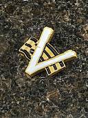 Знак нагрудный Буква V георгиевская лента на заколке (2301617) - ВОЕНТОРГ ТЫЛОВИК