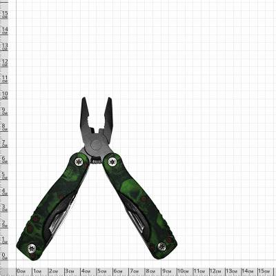 Инструмент многофункциональный ( Multi Tool ) 9 инструментов череп зеленый 7 (3304983) - HAKKI.RU