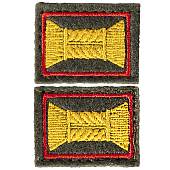 Эмблема ( нашивка знак ) петличная ( петлица ) Общевойсковая на офисную форму вышитая на липучке оливковая (2505051) - ВОЕНТОРГ ТЫЛОВИК