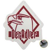 Нашивка ( шеврон патч patch ) тактическая  DER ADLER ( eagle ) ( орел ) 3D PVC ( пластизоль ) на липучке 9х7,5 белая (2504169) - ВОЕНТОРГ ТЫЛОВИК