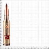 Зажигалка патрон с символикой ВВС СССР газовая 140 мм золотистая (4403069) - ВОЕНТОРГ ТЫЛОВИК