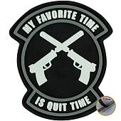 Нашивка ( шеврон патч patch ) тактическая MY FAVORITE TIME 3D PVC ( пластизоль ) на липучке 7х8 черная (2504720) - ВОЕНТОРГ ТЫЛОВИК