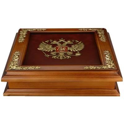 Ключница настенная Герб ( Орел ) России деревянная 290х340х90 (4311046) - HAKKI.RU