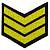 Знак - годичка ( нашивка шеврон ) нарукавный за выслугу лет ( по годам службы ) 3 года вышитый на липучке (2508003) - HAKKI