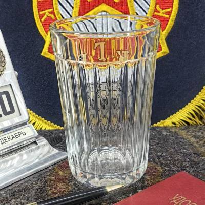 Стакан граненый с символикой КГБ СССР (4609135) - HAKKI.RU