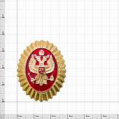 Кокарда Герб ( орел ) РФ золотистая (2105111) - ВОЕНТОРГ ТЫЛОВИК