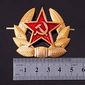 Кокарда солдатская Звезда СССР в обрамлении золотистая (2105996) - ВОЕНТОРГ ТЫЛОВИК