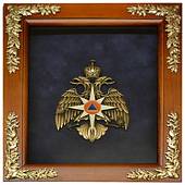 Ключница настенная Эмблема МЧС России деревянная 290х340х90 (4311051) - ВОЕНТОРГ ТЫЛОВИК