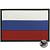 Нашивка ( шеврон патч patch ) тактическая флаг RUSSIA Россия ( триколор ) 3D PVC ( пластизоль ) на липучке 6х4 черная (2504038) - HAKKI