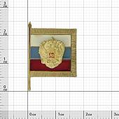 Знак фрачный Штандарт ( триколор ) на пимсе золотистый (2302087) - ВОЕНТОРГ ТЫЛОВИК