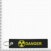 Брелок с символикой DANGER ( ОПАСНЫЙ ) вышитый полоса ( лента ) 13х3 черный (4402422) - ВОЕНТОРГ ТЫЛОВИК