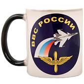 Кружка с символикой ВВС России хамелеон черная (4601216) - ВОЕНТОРГ ТЫЛОВИК
