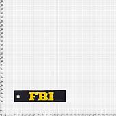 Брелок с символикой FBI вышитый полоса ( лента ) 13х3 черный (4402977) - ВОЕНТОРГ ТЫЛОВИК