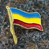 Знак фрачный Флаг ( флажок ) Донское казачество на флагштоке на пимсе (2302935) - ВОЕНТОРГ ТЫЛОВИК