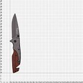 Нож складной BOKER полуавтоматический с клипсой серо-коричневый (3913036) - ВОЕНТОРГ ТЫЛОВИК