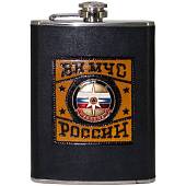 Фляга подарочная с символикой МЧС России / За МЧС России 8 OZ - 240 мл черная (4608032) - ВОЕНТОРГ ТЫЛОВИК
