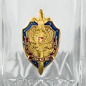 Набор подарочный с символикой ВЧК ФСБ КГБ ( графин ( штоф ) низкий + стопки ( рюмки ) 6x50 мл ) (4801093) - ВОЕНТОРГ ТЫЛОВИК