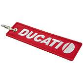 Брелок автомобильный марка DUCATI ( ДУКАТИ ) вышитый полоса ( лента ) 13х3 красный (4402479) - ВОЕНТОРГ ТЫЛОВИК