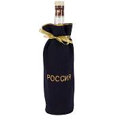 Мешочек ( чехол ) для бутылки с символикой ФСО России / Россия вышитый темно-синий (4405044) - ВОЕНТОРГ ТЫЛОВИК