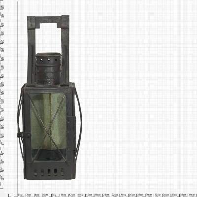 Фонарь свечной железнодорожный 1950 г. черный оригинал (3311815) - HAKKI.RU
