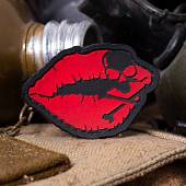 Нашивка ( шеврон патч patch ) тактическая Губы / Череп 3D PVC ( пластизоль ) на липучке 6х4 красная (2504311) - ВОЕНТОРГ ТЫЛОВИК