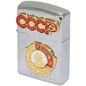 Зажигалка бензиновая с символикой СССР / Орден Ленина серебристая (4403012) - ВОЕНТОРГ ТЫЛОВИК