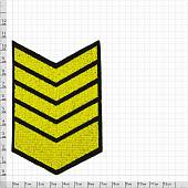Знак - годичка ( нашивка шеврон ) нарукавный за выслугу лет ( по годам службы ) 9 лет вышитый (2508034) - ВОЕНТОРГ ТЫЛОВИК