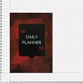 Ежедневник DAILY PLANNER недатированный А5 152 л 18-21 бордовый (9100123) - ВОЕНТОРГ ТЫЛОВИК