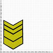 Знак - годичка ( нашивка шеврон ) нарукавный за выслугу лет ( по годам службы ) 12 лет вышитый (2508037) - ВОЕНТОРГ ТЫЛОВИК