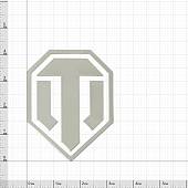 Наклейка металлизированная World of Tanks Эмблема 3,5х4 (4420048) - ВОЕНТОРГ ТЫЛОВИК