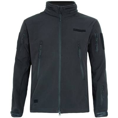 Куртка TAC SoftShell тактическая демисезонная ветровлагозащитная мембрана черная (1105011) - HAKKI.RU