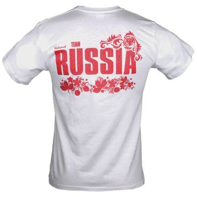 Футболка Team Russia (матрешки) белая (1208222) - HAKKI.RU