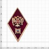 Знак нагрудный ромб об окончании Высшей школы ( ВУЗ ) МВД ( ВВ МВД ) России (2301010) - ВОЕНТОРГ ТЫЛОВИК