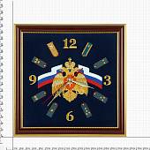Часы настенные МЧС России вышитые на бархате 35х35 (4102126) - ВОЕНТОРГ ТЫЛОВИК