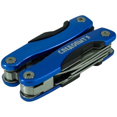 Инструмент многофункциональный ( Multi Tool ) СЛЕДОПЫТ мини 9 предметов синий (3304050) - HAKKI.RU