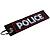 Брелок с символикой POLICE ( ПОЛИЦИЯ ) вышитый полоса ( лента ) 13х3 черный (4402438) - HAKKI
