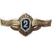 Знак нагрудный Классность рядового состава 2 класс на пимсе (2301993) - ВОЕНТОРГ ТЫЛОВИК