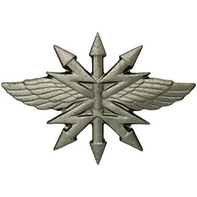 Эмблема ( знак ) петличная ( петлица ) Войска связи защитная (2102018)  - HAKKI.RU