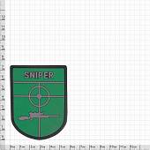 Нашивка ( шеврон патч patch ) тактическая SNIPER ( СНАЙПЕР ) 3D PVC ( пластизоль ) на липучке 7,5х6 зеленая (2504229) - ВОЕНТОРГ ТЫЛОВИК