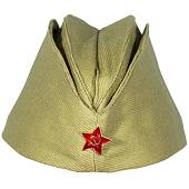 Пилотка военная солдатская СА ВС СССР со звездой хаки (1405016) - ВОЕНТОРГ ТЫЛОВИК