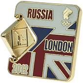 Значок ( знак ) олимпийский Лондон / London 2012 команда России Батут / Trampoline коллекционный на пимсе (2308024) - ВОЕНТОРГ ТЫЛОВИК