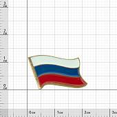 Знак фрачный флаг России ( триколор ) (2302995) - ВОЕНТОРГ ТЫЛОВИК