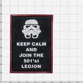 Нашивка ( шеврон патч patch ) тактическая STAR WARS / KEEP CALM and JOIN THE 501' st LEGION 3D PVC ( пластизоль ) на липучке 7х5 черная (2504168) - ВОЕНТОРГ ТЫЛОВИК